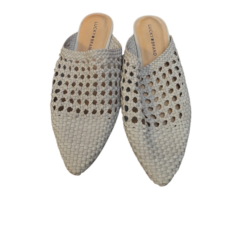 Lucky Brand Women's Light Baylint Woven Mules Slip On Shoes Size 8